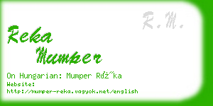 reka mumper business card